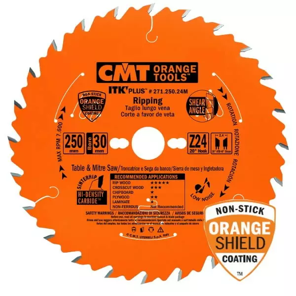 Saw blade hm 300x2.6x30 z24 atb+s, cmt - Pyörösahanterät - 503-271-300-24MCMT - 1
