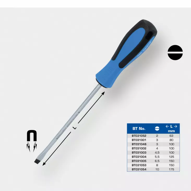 Screwdriver slot, 2,0 x 63 mm, brilliant tools - Ruuvimeisselit - 503-BT031052KST - 1
