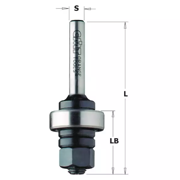 Slot cutter arbor with bearing s=8, cmt - Yläjyrsimen terät - 503-924-083-10CMT - 1
