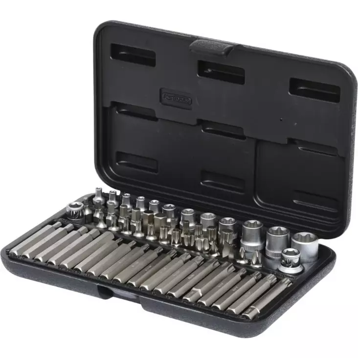 Socket and bit set 1/4",3/8",1/2" tx 57pcs, ks tools - Hylsysarjat - 503-911-4305KST - 1