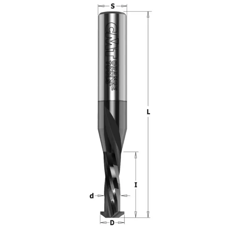Spiraalfrees lamello® p-system® hwm d=9,8 d=7 i=25 l=83 s=12 z2+2 rh, cmt - Yläjyrsimen terät - 503-190-001-04CMT - 1