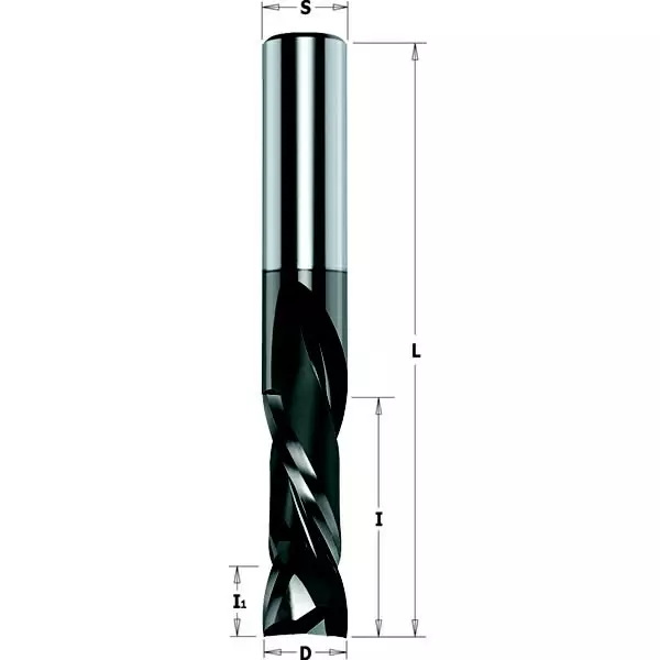 Spiral bit- dlcs z2+2 12x7-52x100, cmt - Yläjyrsimen terät - 503-190-121-41CMT - 1