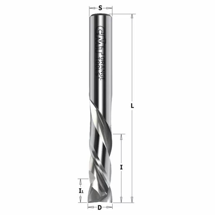 Spiral bit up/down-cut d=12x25x83 z=3+3 rh, cmt - Yläjyrsimen terät - 503-190-320-11CMT - 1