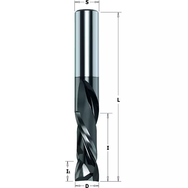 Spiral bit up&downcut hwm dlcs chrome 8x32(7)x40 s=8 z2+2 rh, cmt - Yläjyrsimen terät - 503-190-080-41CMT - 1