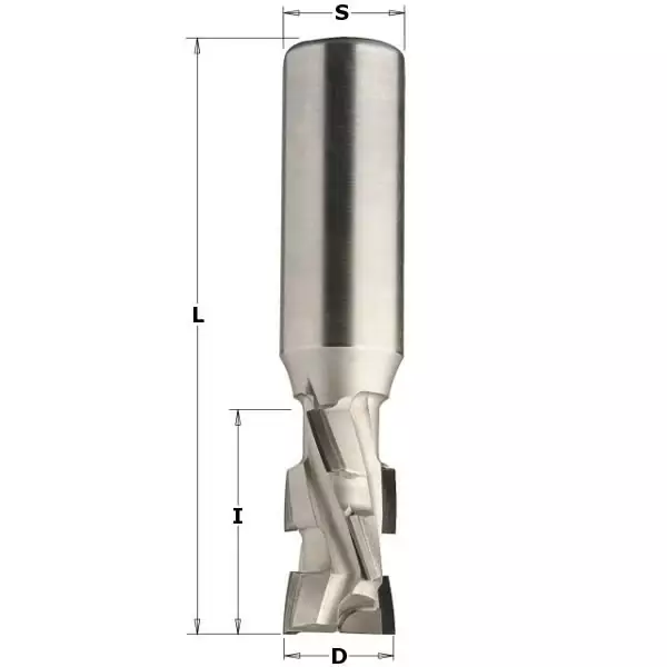 Spiral router bit z2+2 10-dp (pcd) d=20x45x105 s=20 rh, cmt - Yläjyrsimen terät - 503-142-202-61CMT - 1