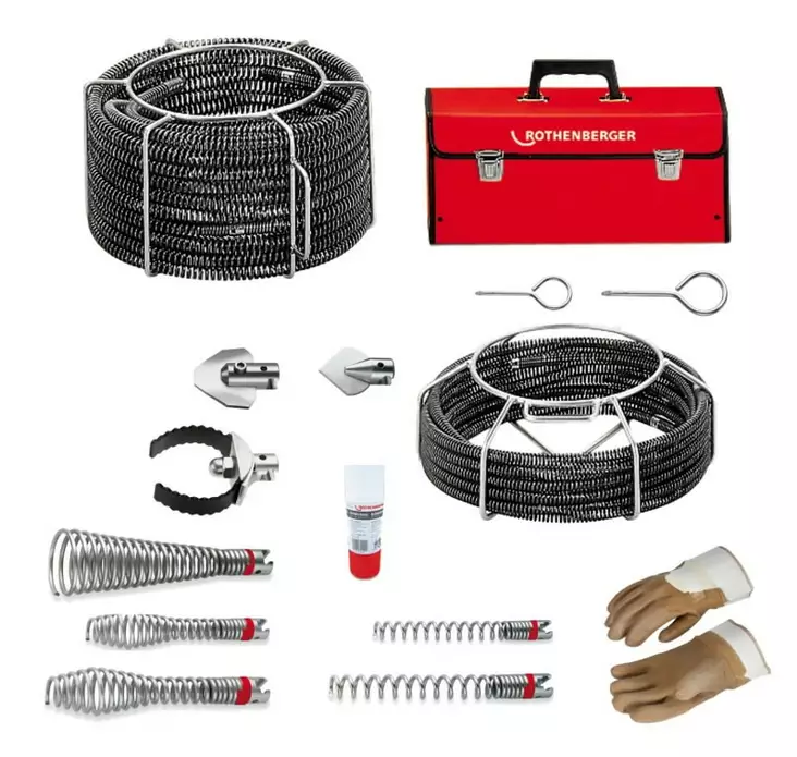 Spiral/tool set standard, 16-22mm, rothenberger - Viemärinavaajien tarvikkeet - 503-72956XROT - 1