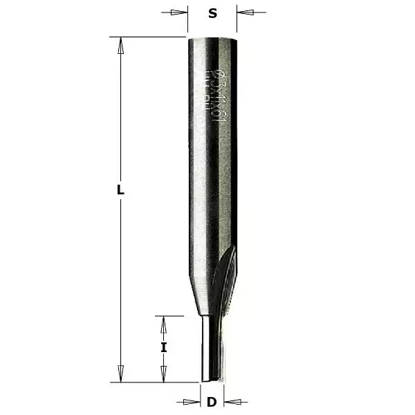 Straight bit solid hw z2 s=8x32 d=7x20x55 rh, cmt - Yläjyrsimen terät - 503-174-070-11CMT - 1