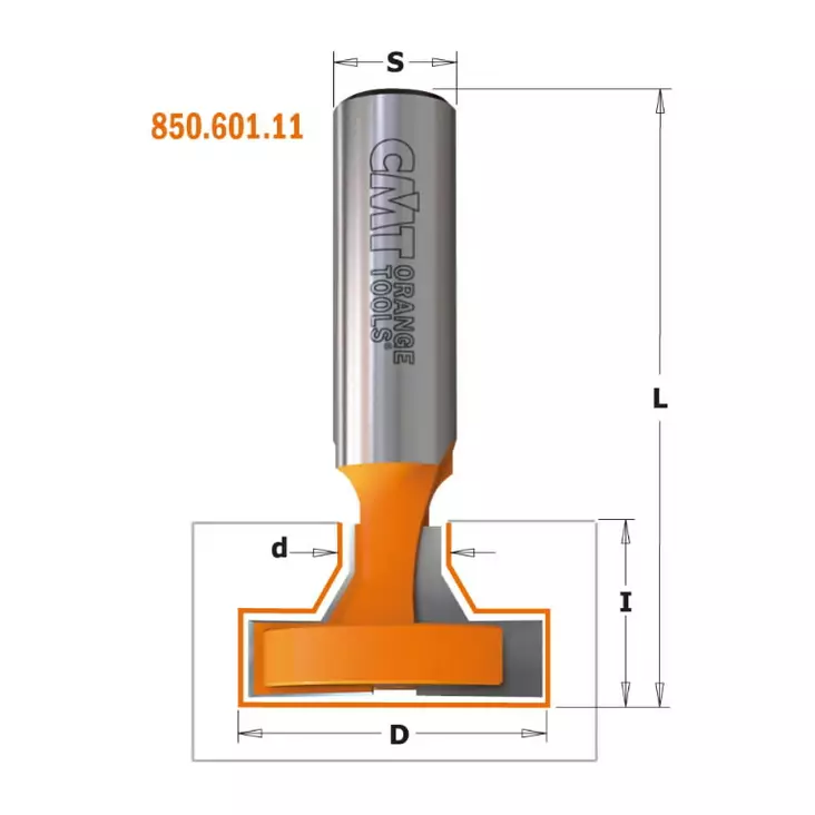 T-slot bit hm s=12 d=11 d=28, cmt - Yläjyrsimen terät - 503-950-603-11CMT - 1