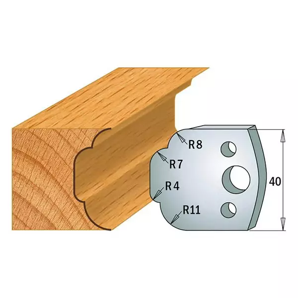 Terä yleisjyrsinpäähän kss 40x4mm, cmt - Höylänterät - 503-690-023CMT - 1