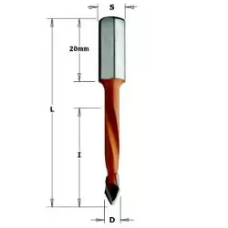 Through hole dowel dr. hw d= 7x43x70 s= 8x20 lh, cmt - Puunporaus - 503-368-070-12CMT - 1