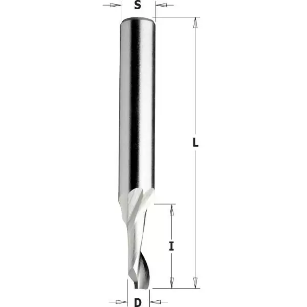 Up-cut spiral bit hs x alu. z1 d=3x12x60 s=8 rh, cmt - Kovametalliviilat - 503-188-030-51CMT - 1