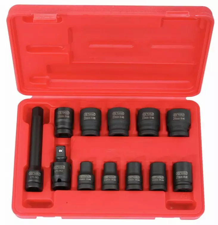Voimahylsysarja 1/2´´ 10-24 mm 12 osaa, ks tools - Hylsysarjat - 503-515-0112KST - 1