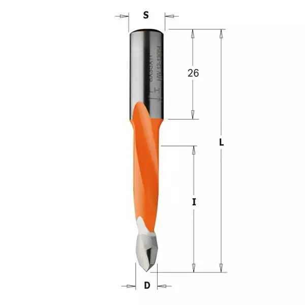 Xtreme dowel drill t.h. tct s=10x26 d=7x70 rh, cmt - Puunporaus - 503-314-070-41CMT - 1