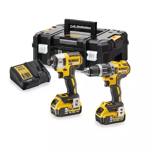 18V XR® 2-Tool Brushless Combo Kit - 2 x 5Ah, DeWalt - Työkalusarjat - 503-DCK266P2TDW - 1