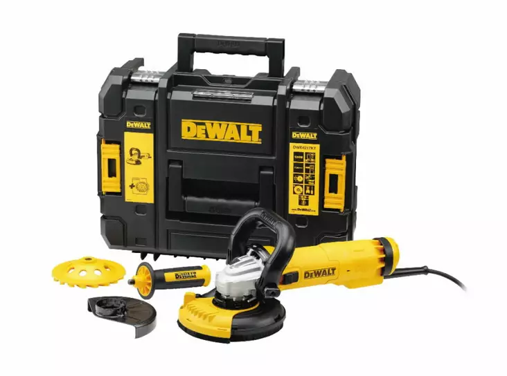 Angle grinder dwe4217kt + diamond disc + dust extract. cover, dewalt - Kulmahiomakoneet - 503-DWE4217KTDW - 1