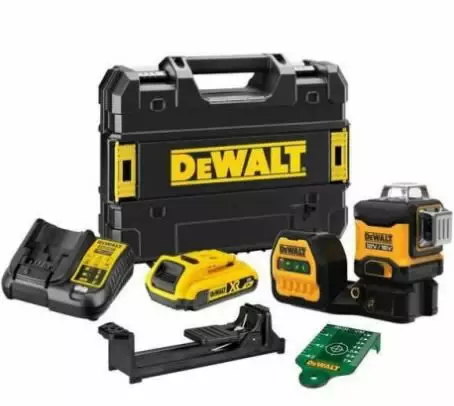 Cross line laser dce089d1g18, 3 green lines, 18v, 2ah, dewalt - Ristiviivalaserit - 503-DCE089D1G18DW - 1