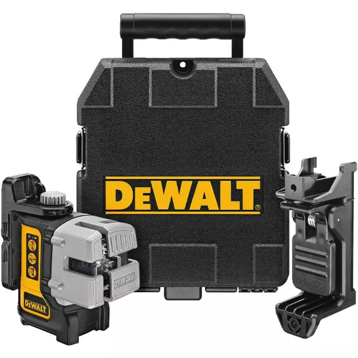 Cross line laser dw089k, 3 red lines, aa batteries, dewalt - Ristiviivalaserit - 503-DW089KDW - 1