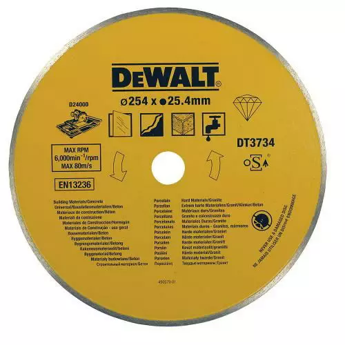 Diamond wet katkaisulaikka for d24000 254x1,6/25,4mm, dewalt - Timanttikatkaisulaikat - 503-DT3734DW - 1
