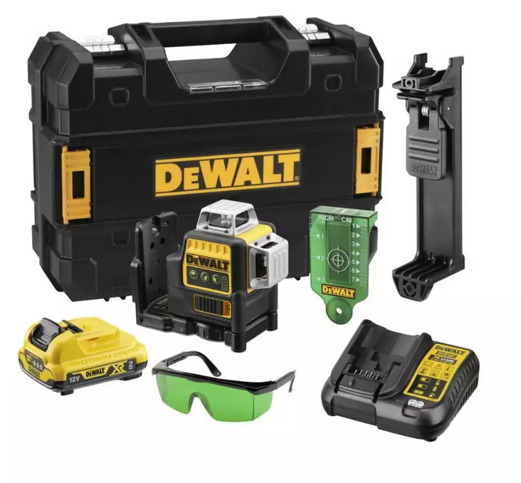 Ristilinjalaser dce089d1g, 3 vihreä säde, 360°, 2ah, dewalt - Ristiviivalaserit - 503-DCE089D1GDW - 1