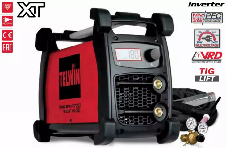Tig-welder advance 227 xt mv/pfc vrd +accessories, telwin - Hitsausinvertterit ja puikkohitsaus - 503-852060TELW - 1